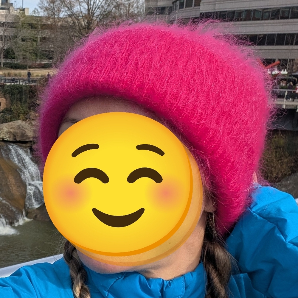 COS Vibrant Pink Knit Beanie